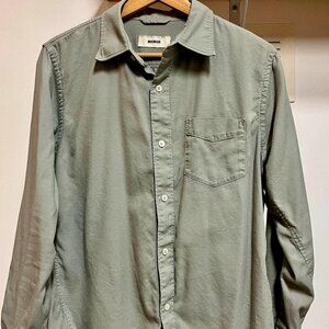 Buck Mason Draped Twill One Pocket Shirt -- Fog (Medium)